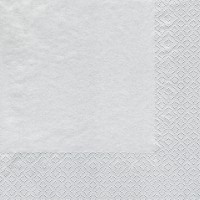 Serviette "Uni" silber 25 x 25 cm 20er Packung