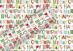 Geschenkpapier-Rolle Happy Holiday