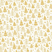 Serviette Weihnachten "Golden Forest" 33 x 33 cm 20er Packung