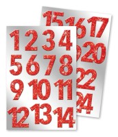 Sticker Weihnachten "Zahlen 1-24"
