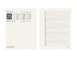 Umlegekalender-Ersatzblock 338, 1 Tag/ 2 Seiten, 360 Seiten, schwarz/rot